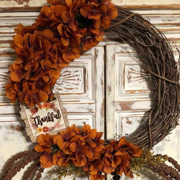 Hydrangea Wreath|Fall Wreath|Farmhouse Decor - Picture 2 of 5